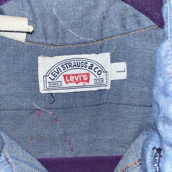 VTG Levi’s Star Denim Shirt L - Picture 4 of 7